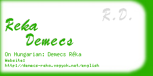 reka demecs business card