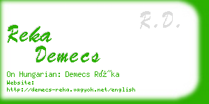 reka demecs business card